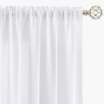 Naturoom White 132 Inch Linen Curtains for High Ceiling Living Room Rod Pocket C... - Image 8