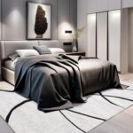 YIHOUSE 5x7 Washable Living Room Rug - Modern Abstract Black and White Area Rug ... - Image 6