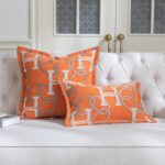 Modern Letter H Throw Pillow Covers 20x20 Inches, 1-Piece Chain Pattern Jacquard... - Image 7