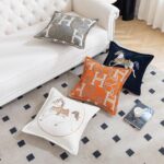 Modern Letter H Throw Pillow Covers 20x20 Inches, 1-Piece Chain Pattern Jacquard... - Image 8