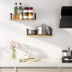 SRIWATANA Floating Shelves Wall Mounted Set of 2 Rustic Wood Shelves with Large ... - Image 5