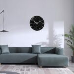 Black Minimalist Wall Clocks for Living Room Glass Marble Pattern Wall Clocks Ba... - Image 5