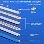 White LED Strip Lights 82ft 24V Dimmable 3000K-6000K LED Tape Rope Light with Re... - Image 4