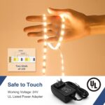 White LED Strip Lights 82ft 24V Dimmable 3000K-6000K LED Tape Rope Light with Re... - Image 5