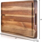 PREMIUM ACACIA Cutting Board & Professional Heavy Duty Butcher Block w/Juice Gro... - Image 9