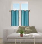 Elegant Home 2 Panels Tiers Grommets Small Window Treatment Curtain Faux Silk In... - Image 4