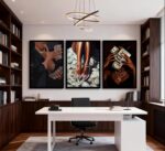 Wood Framed Trendy Black Girl Money Wall Art African American Women Pictures Wal... - Image 3