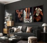 Wood Framed Trendy Black Girl Money Wall Art African American Women Pictures Wal... - Image 6