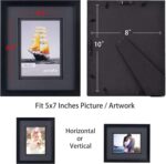 Yaetm 8x10 Double Floating Mat Picture Frame Set of 4, Display Picture 5x7 with ... - Image 6