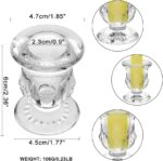 Glass Taper Candle Holder Set of 6 - Clear Crystal Candlestick Holders for Taper... - Image 3