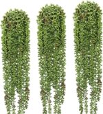 TIED RIBBONS 3 Pc Artificial Hanging Succulents Plants String of Pearls Plant Le... - Image 3