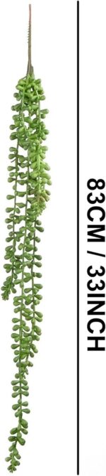 TIED RIBBONS 3 Pc Artificial Hanging Succulents Plants String of Pearls Plant Le... - Image 5