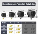 Plant Pots, Modern 3D Printed Honeycomb Planters for Indoor Plants, 4.7/6 Inch M... - Image 3