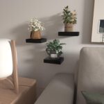 PopiShelves Small Floating Shelves for Wall - 6 Inch Mini Square Black Shelves f... - Image 5