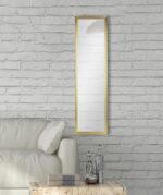13.5 x 49.5 Inch White Rectangular Large Wall Mirror for Bathroom Living Room - Image 3