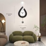 Large Decorative Wall Clock for Living Room Decor Big Pendulum Modern Wall Clock... - Image 5