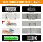 2 Pack Crystal Table Lamp, Remote and Touch Control Rose Wave Lamp, RGB Color Ch... - Image 7