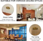 Crystal Chandelier, 31" 12-Light Large Chandelier for Living Room, Round Gold Ch... - Image 6