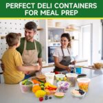 Dealusy 50 Set 32 oz Deli Containers with Lids, Leak-Proof BPA Free Plastic Take... - Image 7