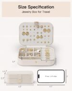 VLANDO Travel Jewelry Case for Women Girls, Gifts for Mother, PU Leather Small J... - Image 6