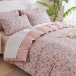 Jane yre King Size Duvet Cover Floral Soft Brushed Microfiber Crinkle Gauze 3 Pi... - Image 5