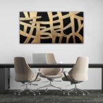 Dimpaga Abstract Canvans Wall Art Paintings Modern Wall art Decor Black And Gold... - Image 6