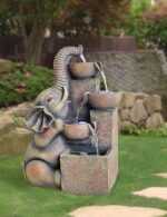 SEINHIJO Outdoor Floor Water Fountain Fengshui Waterfall Modern Decor Gift for G... - Image 8