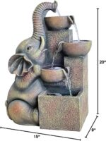SEINHIJO Outdoor Floor Water Fountain Fengshui Waterfall Modern Decor Gift for G... - Image 14