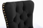 SSLine Modern 5-Piece Gold Glass Dining Table Set for 4 Luxury Rectangle Glass K... - Image 7