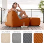 Big Joe Solvana Lounge Chair, Outdoor Weather-Resistant Cool Touch Silicone Stit... - Image 4