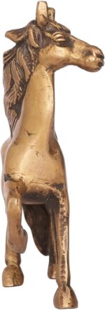 Designer Brass Horse for Good Luck Vastu Fengshui Showpiece for Home Decor Gift ... - Image 3
