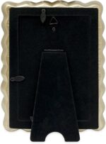 Isaac Jacobs 4x6 Champagne Gold Resin Picture Frame, Layered Double Ruffle Wave ... - Image 4