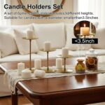 Gold Metal Candle Holders for Pillar Candles Set of 6, Decorative Metal Candle S... - Image 7
