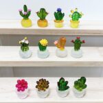 ONEST 12 Pieces Crystal Miniature Cactus Figurines Handmade Art Cactus for Home ... - Image 8