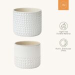 La Jolie Muse Ceramic Planter Flower Plant Pots- 6.7+5.5 Inch Concave Dot Patter... - Image 6