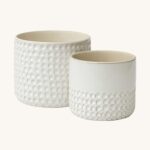 La Jolie Muse Ceramic Planter Flower Plant Pots- 6.7+5.5 Inch Concave Dot Patter... - Image 7