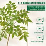 FloraFairy 5.5FT Artificial Sumac Tree with White Pot, Tall Faux Plants Indoor, ... - Image 4
