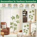 FloraFairy 5.5FT Artificial Sumac Tree with White Pot, Tall Faux Plants Indoor, ... - Image 6