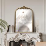 WAMIRRO Arched Gold Mirror,Gold Traditional Vintage Ornate Baroque Mirror,Antiqu... - Image 5