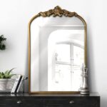 WAMIRRO Arched Gold Mirror,Gold Traditional Vintage Ornate Baroque Mirror,Antiqu... - Image 6