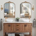 WAMIRRO Arched Gold Mirror,Gold Traditional Vintage Ornate Baroque Mirror,Antiqu... - Image 7