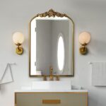 WAMIRRO Arched Gold Mirror,Gold Traditional Vintage Ornate Baroque Mirror,Antiqu... - Image 8