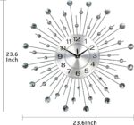 Wall Clocks for Living Room Decor Modern Silent Wall Clock Battery Operated Non-... - Image 3