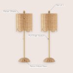 JONATHAN Y 27.5" Brass Gold Coastal Buffet Table Lamp Set of 2 for Bedroom, Boho... - Image 4