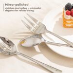 KINGSTONE 8 Piece Serving Utensils Set, 18/10 Stainless Steel Serving Utensils, ... - Image 4
