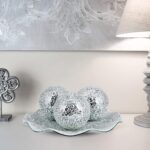 MDLUU Centerpiece Bowl and Balls Set, Mosaic Tray with 3 Pieces Spheres, 12" Dec... - Image 6