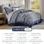 Madison Park Aubrey Cozy Comforter Set, Faux Silk Jacquard Paisley Design - All ... - Image 5