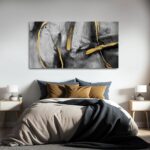 CHATYOUNG Large Canvas Wall Art Decor - Abstract Black and Gray Wall Pictures Li... - Image 4