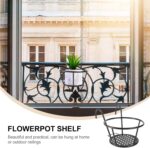 YARNOW 2pcs Hanging Railing Planter Baskets - over the Rail Metal Fence Planters... - Image 8