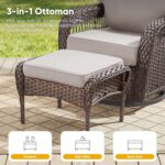 Belord Luxury Patio Furniture Set with 5-inch Thick Cushion, Outdoor Couch,Ottom... - Image 6